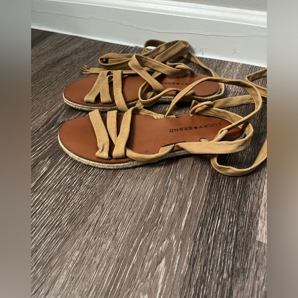 Lucky Brand Lace-Up leather sandals size 6 - Picture 2 of 3